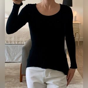 Black sweater blouse